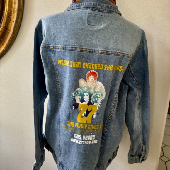 Commemorative Jean Jacket-Hendrix, Morrison, Winehouse, Cobain, Joplin, Johnson - Picture 5 of 9